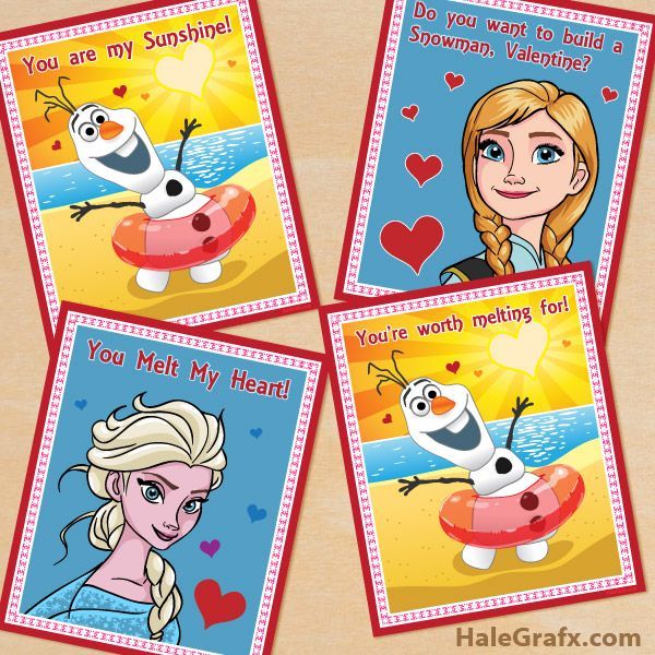 FREE Printable Frozen Valentines  free, Frozen, printable, Valentines #Free, #Fr…