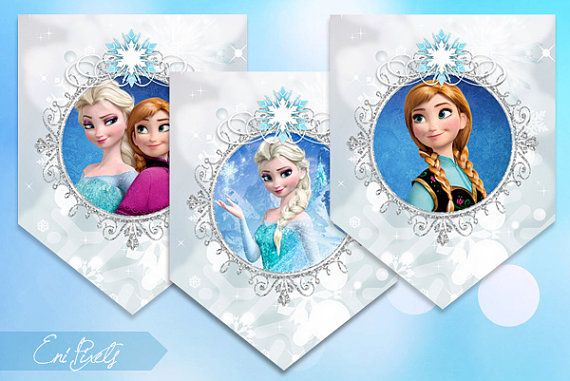 FROZEN Banners – Frozen Printables – Frozen Birthday Party Banners – INSTANT DOW… Wallpaper