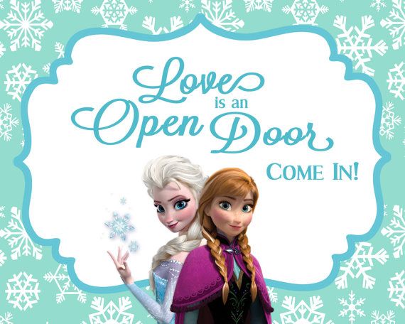 FROZEN Birthday Party Welcome Sign Love is an by CelebrationSmiles Wallpaper