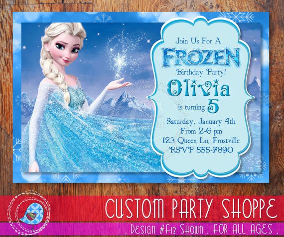 FROZEN PRINTABLE INVITATION Custom Frozen by CustomPartyShoppe, $7.50 Wallpaper