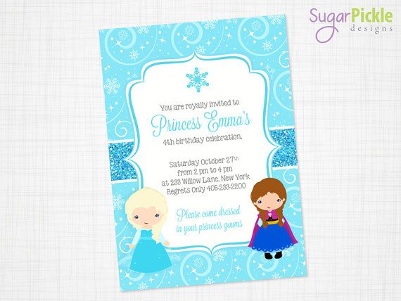 FROZEN Party Invitation – Frozen Birthday Invitation – Frozen themed birthday pa…