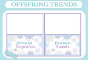 FROZEN Printable Birthday Food Tent Labels Custom Food/Name Cards Party Table Wi...