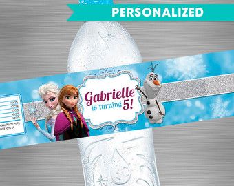 FROZEN Water Bottle Label, Frozen Party Package, Frozen Printable Label, Frozen … Wallpaper