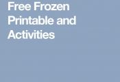 Free Frozen Printable and Activities