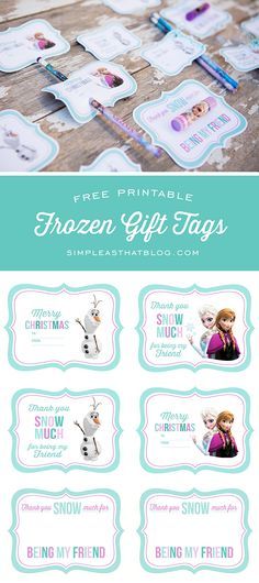 Free Printable Disney Frozen Gift Tags – simple as that Wallpaper