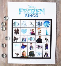 Free Printable Frozen Bingo is fun for parties and movie nights Wallpaper