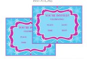Free Printable Frozen Invitations  | CatchMyParty.com