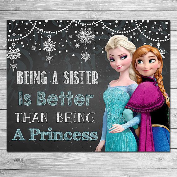 Frozen Being a Sister Sign Chalkboard Elsa // by ItsACowsOpinion Wallpaper