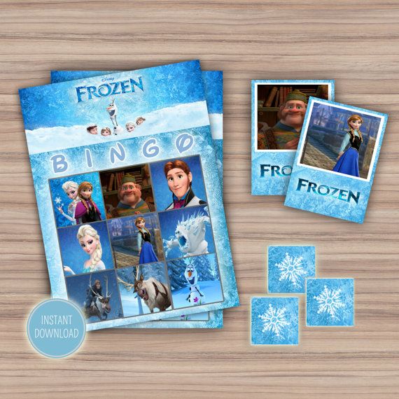 Frozen Bingo Game  Frozen Birthday  Frozen Party by CeMariePrints, £3.50