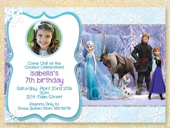 Frozen Birthday Invitation, Frozen Movie, Winter birthday invite, Christmas Phot… Wallpaper
