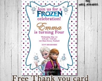 Frozen Birthday Invitation Printable Frozen by YourMainEventPrints Wallpaper