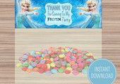 Frozen Birthday Themed Childrens Party – Party Bag Toppers – Organized – F...