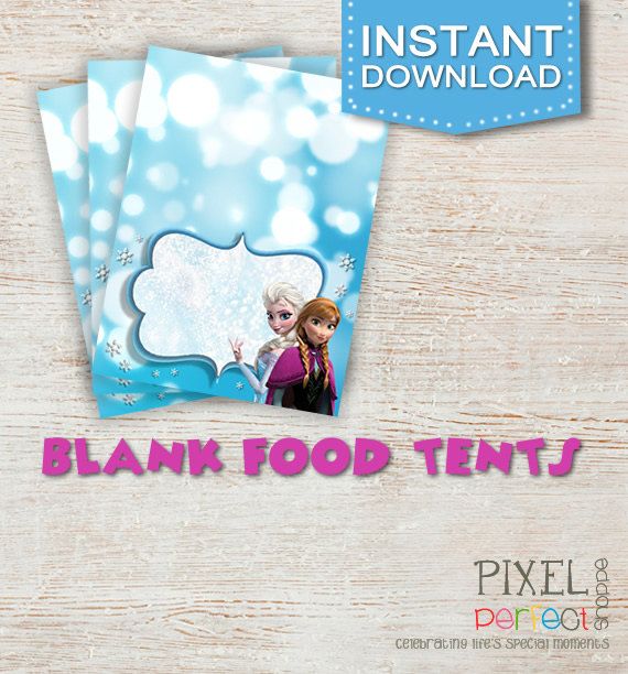 Frozen Blank Food Tents. Frozen Birthday Invitations, Thank You Cards and Party … Wallpaper