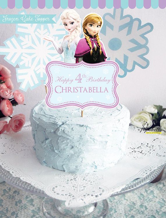 Frozen Cake Topper for Frozen Birthday Party. by Popobell on Etsy Wallpaper