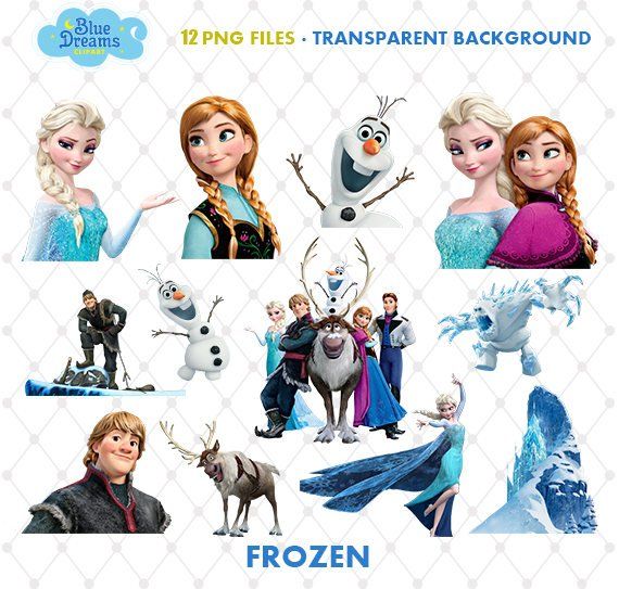 Frozen Clipart, PNG Clip Art Files, Frozen Printable Images, Digital Download, E… Wallpaper