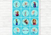 Frozen Cupcake Toppers, Frozen Party, Frozen Printable Toppers