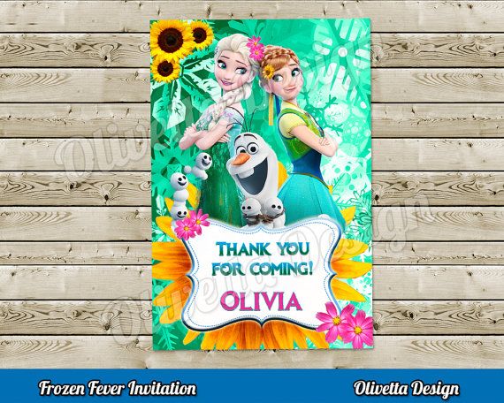 Frozen Fever Invitation for Birthday Party by OlivettaDesign Wallpaper