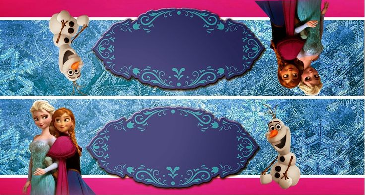 Frozen: Free Printable Kit with Fucsia Border. This label is for candy bags. Wallpaper