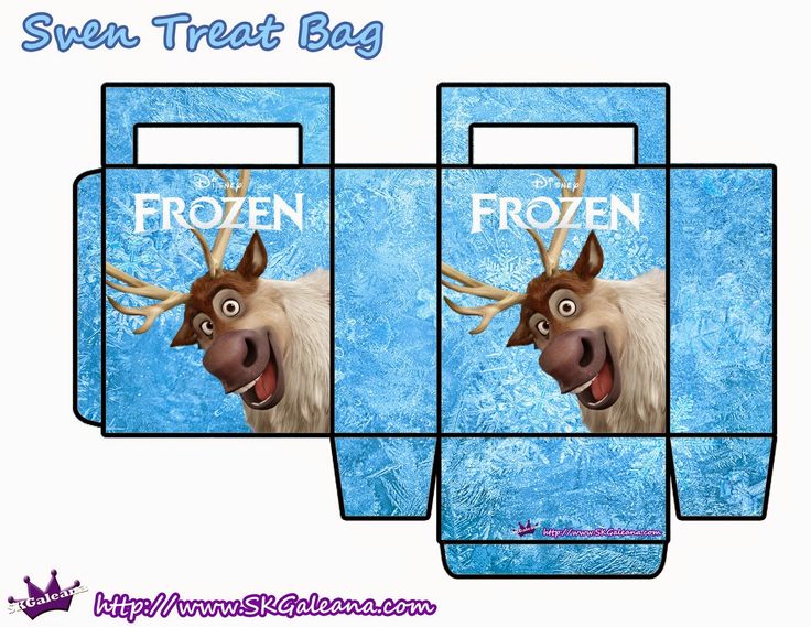Frozen: Free Printable Paper Bags in Light Blue. Wallpaper