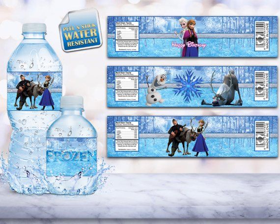 Frozen, Frozen Water Bottle Labels, Frozen Labels, Frozen Banner, Frozen Invitat… Wallpaper