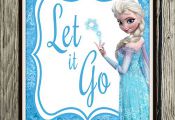 Frozen Inspired Karaoke Party Printables - "Let It Go" 8" x 10" Poster
