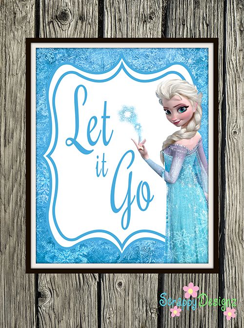 Frozen Inspired Karaoke Party Printables – “Let It Go” 8″ x 10″ Poster Wallpaper