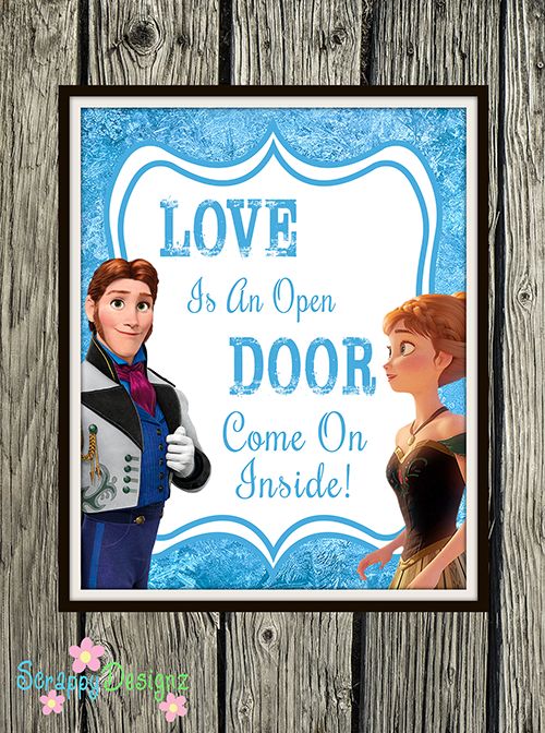 Frozen Inspired Karaoke Party Printables – “Love Is An Open Door” 8″ x 10″ Poste… Wallpaper