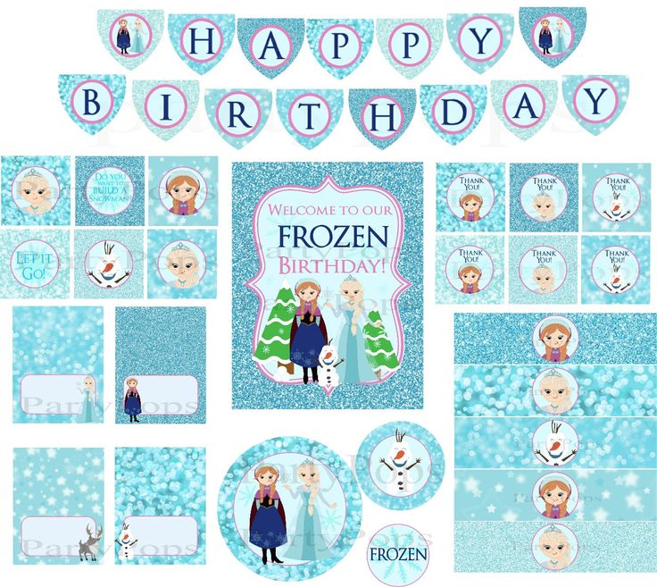 Frozen Party, Frozen Party Package, Frozen Birthday, Blue Frozen, Frozen Party K… Wallpaper