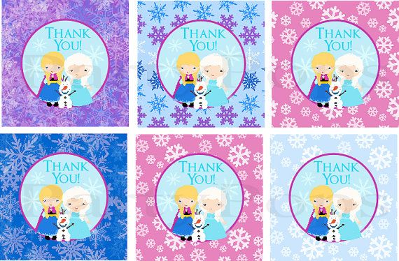 Frozen  Party Thank You Frozen Favor Tag Birthday by PartyPops, $4.00 Wallpaper