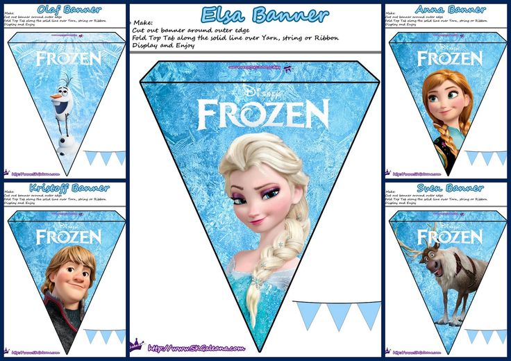 Frozen: Pretty Free Printable Bunting.