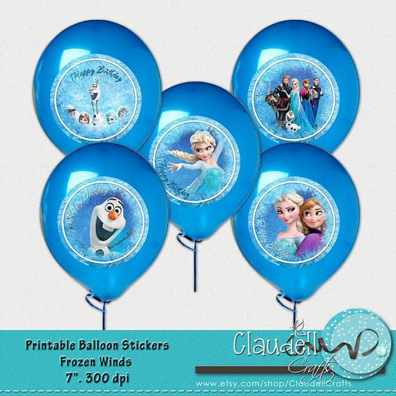 Frozen Printable Balloon Stickers