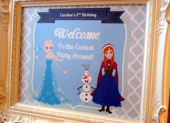 Frozen Printable Birthday Party Sign 8×10 by SweetCarolinesStudio, $8.00 Wallpaper