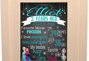 Frozen Printable Chalkboard Birthday Poster by ChickTimesTwo, $14.00