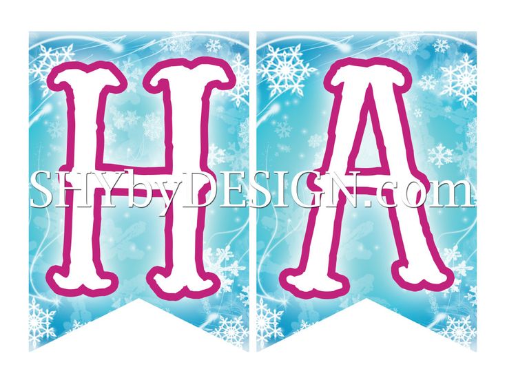 Frozen Printable Happy Birthday Banner available to download at SHYbyDESIGN.com Wallpaper