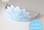 Frozen Printable Ice Crown Frozen Inspired design INSTANT DOWNLOAD Frozen Party