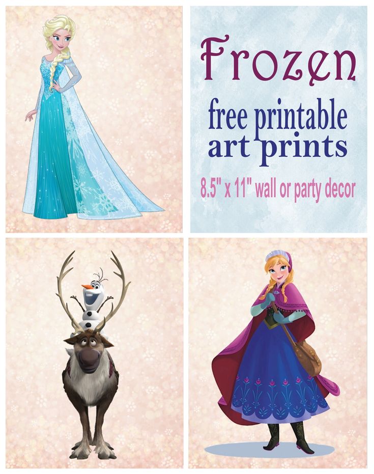 Frozen Printable Wall Art Decor. Great for Birthday party or nursery decor. Free… Wallpaper