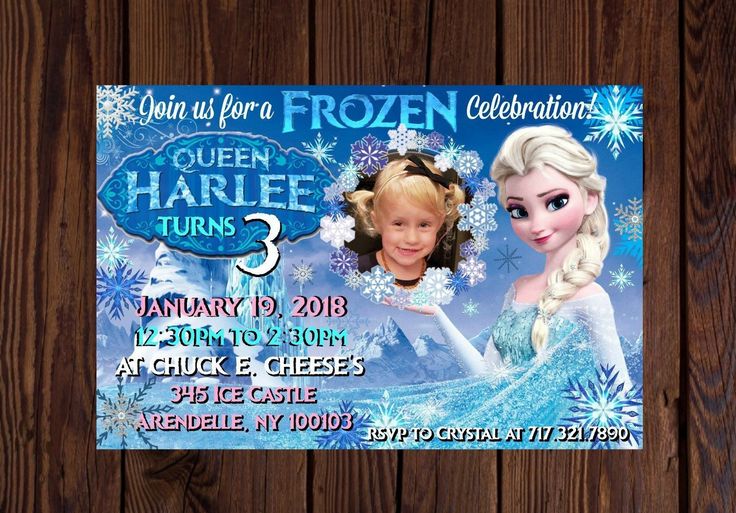 Frozen Printable invite. Frozen birthday. Frozen Invitation. Queen Elsa birthday…