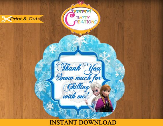 Frozen Stickers – Gift Tags -Treat Bag Label-Printable Birthday Party Thank You …