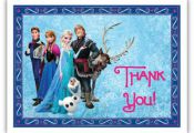 Frozen Thank You Cards Free