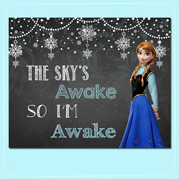 Frozen The Sky's Awake So I'm Awake Sign by ItsACowsOpinion Wallpaper