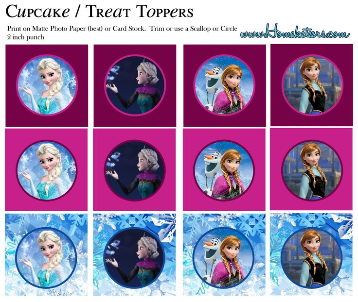 Frozen-Toppers-para-Imprimir-Gratis Frozen: Toppers para Imprimir Gratis. Cartoon 