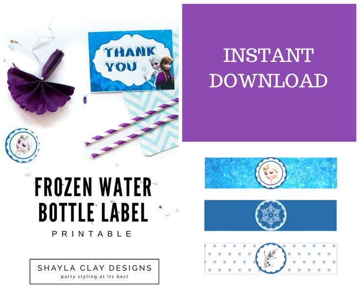 Frozen Water Bottle Label/Frozen Water Bottle Wrap/Frozen Water Bottle Drink Wra…
