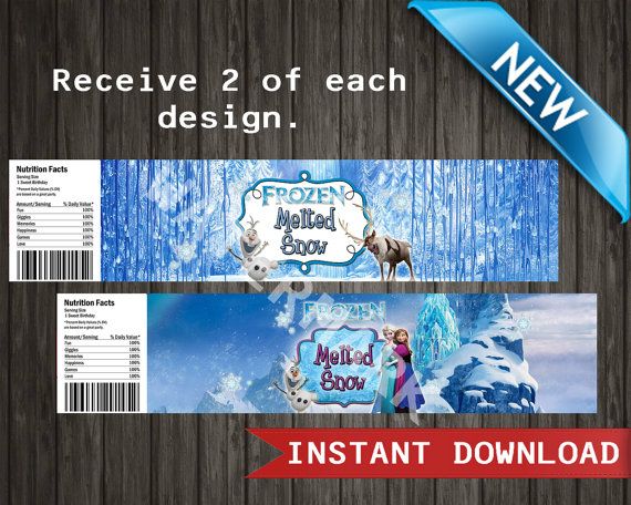 Frozen Water Bottle Labels  Disney Frozen by LandLPrintables Wallpaper