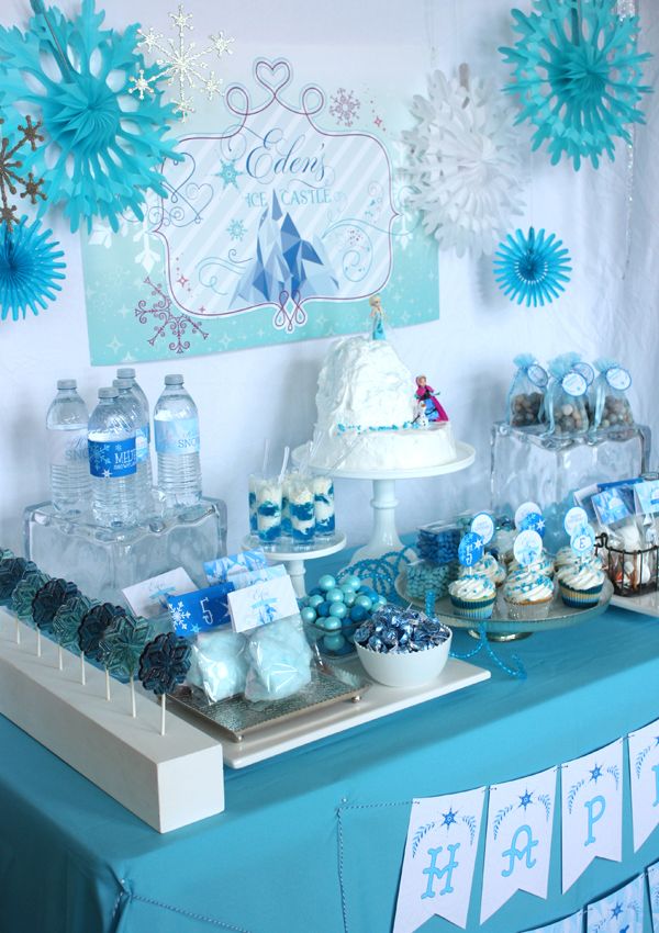 Frozen birthday party decorations and food ideas + free pritnables Wallpaper