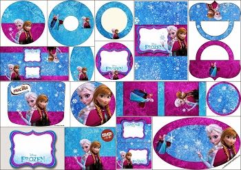 Frozen in Blue and Purple: Free Printable Candy Bar Labels.