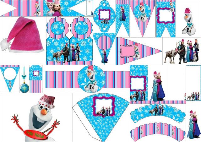 Frozen in Christmas: Free Party Printables. | Oh My Fiesta! in english Wallpaper