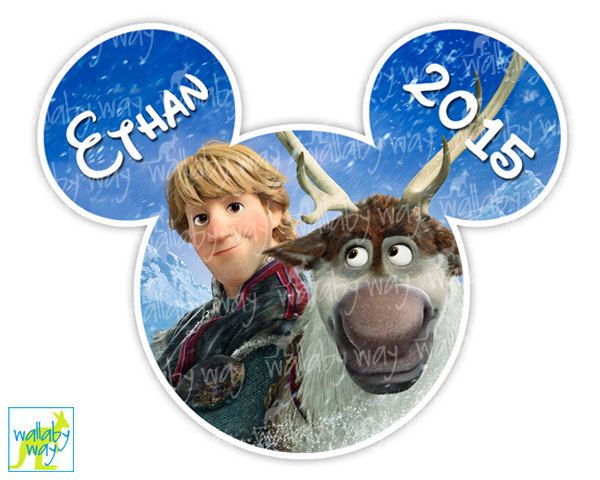 Kristoff and Sven Disney Frozen Printable Iron On Transfer or Use as Clip Art, D… Wallpaper