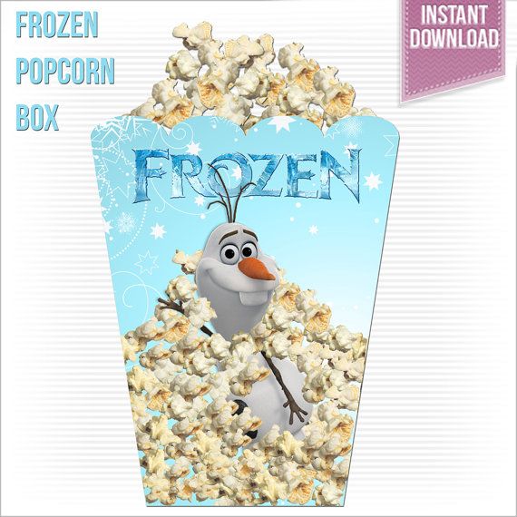 Large Olaf Disney Frozen Printable Popcorn by RoyaltyInvitations, $3.95 Wallpaper