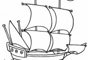 Mayflower Boat Coloring Page – free printable mayflower coloring …  Boat, Co...
