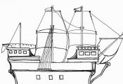 Mayflower Coloring Page  Coloring, Mayflower, page #cartoon #coloring #pages